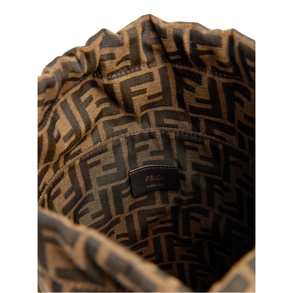 Fendi FENDI Step Out Bucket Bag Mini Canvas and Leather Zucca FF Logo - Detail 2