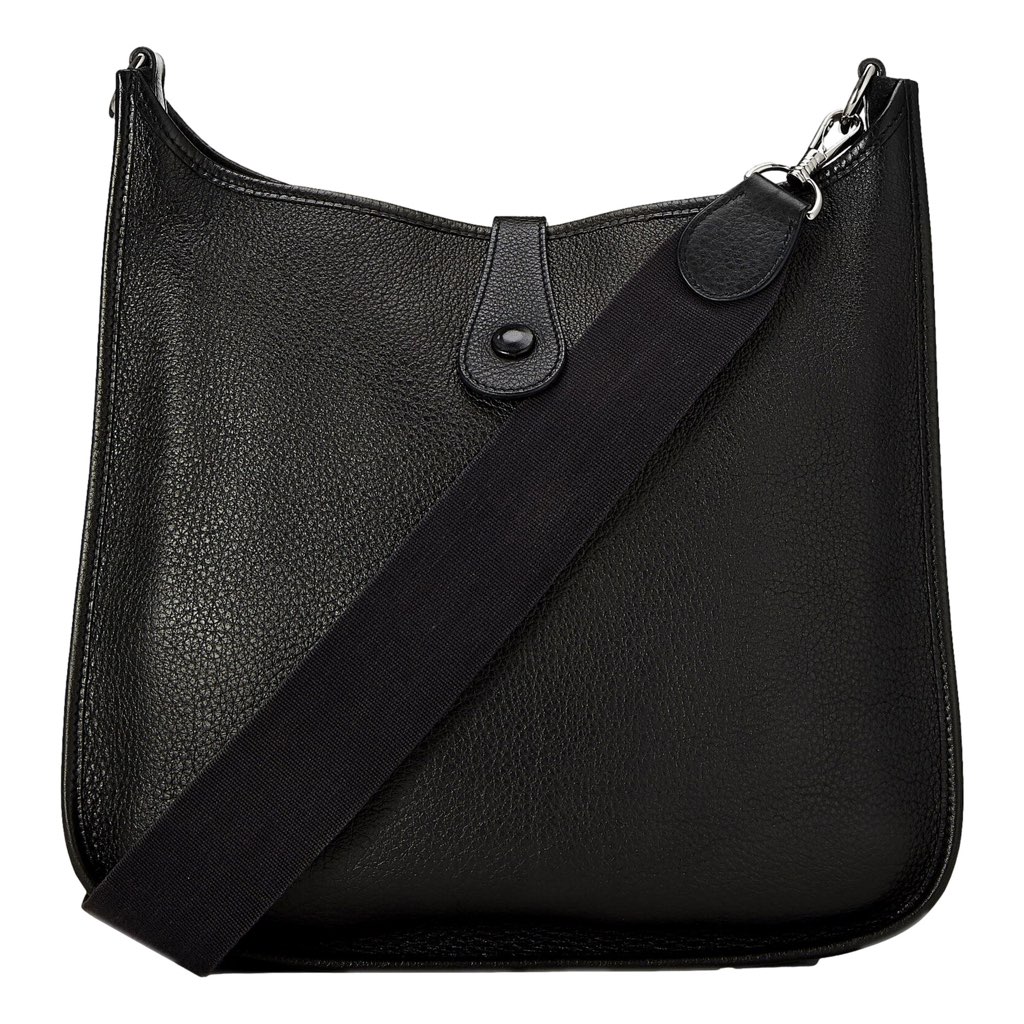 Hermès Hermes Evelyne PM Shoulder Bag Taurillon Clemence Calfskin SHW Noir Black - Image 6