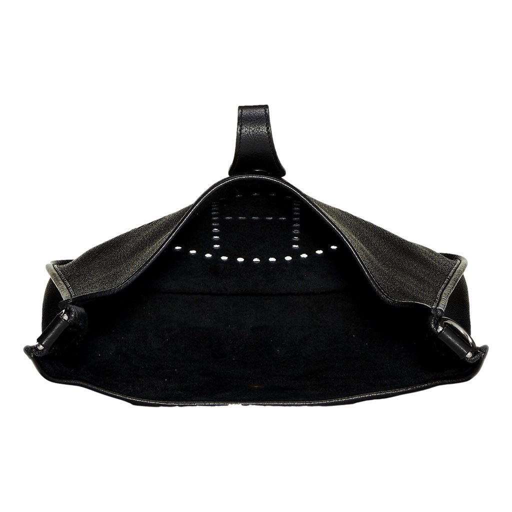 Hermès Hermes Evelyne PM Shoulder Bag Taurillon Clemence Calfskin SHW Noir Black - Detail 1