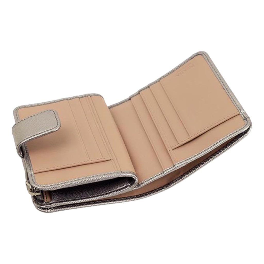 Prada Prada Saffiano Leather Pirite and Cipria Gold Bow Wallet with Zipper Coin Pouch - Detail 2