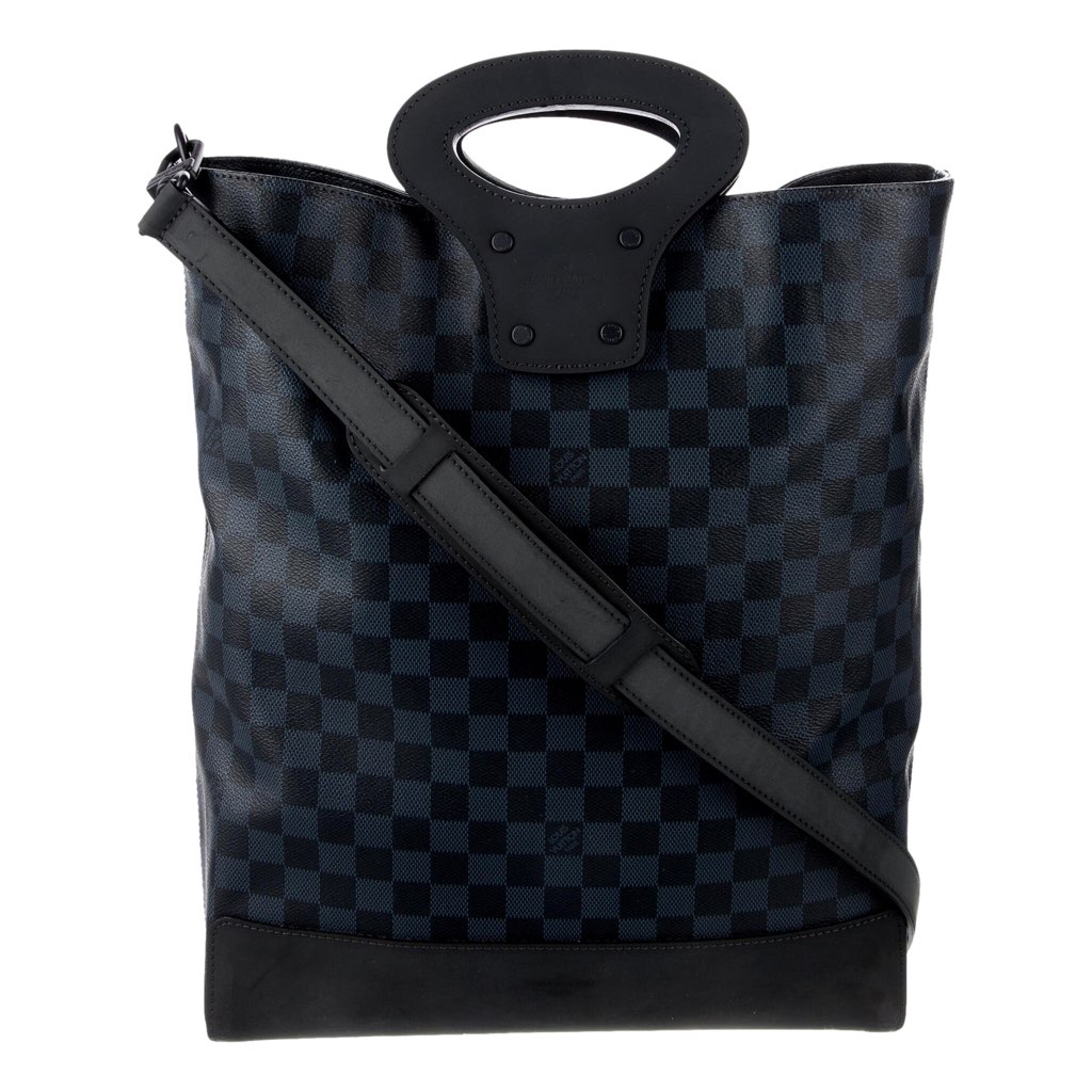 Louis Vuitton Louis Vuitton North South Tote Handbag Damier Cobalt Black and Navy - Back view