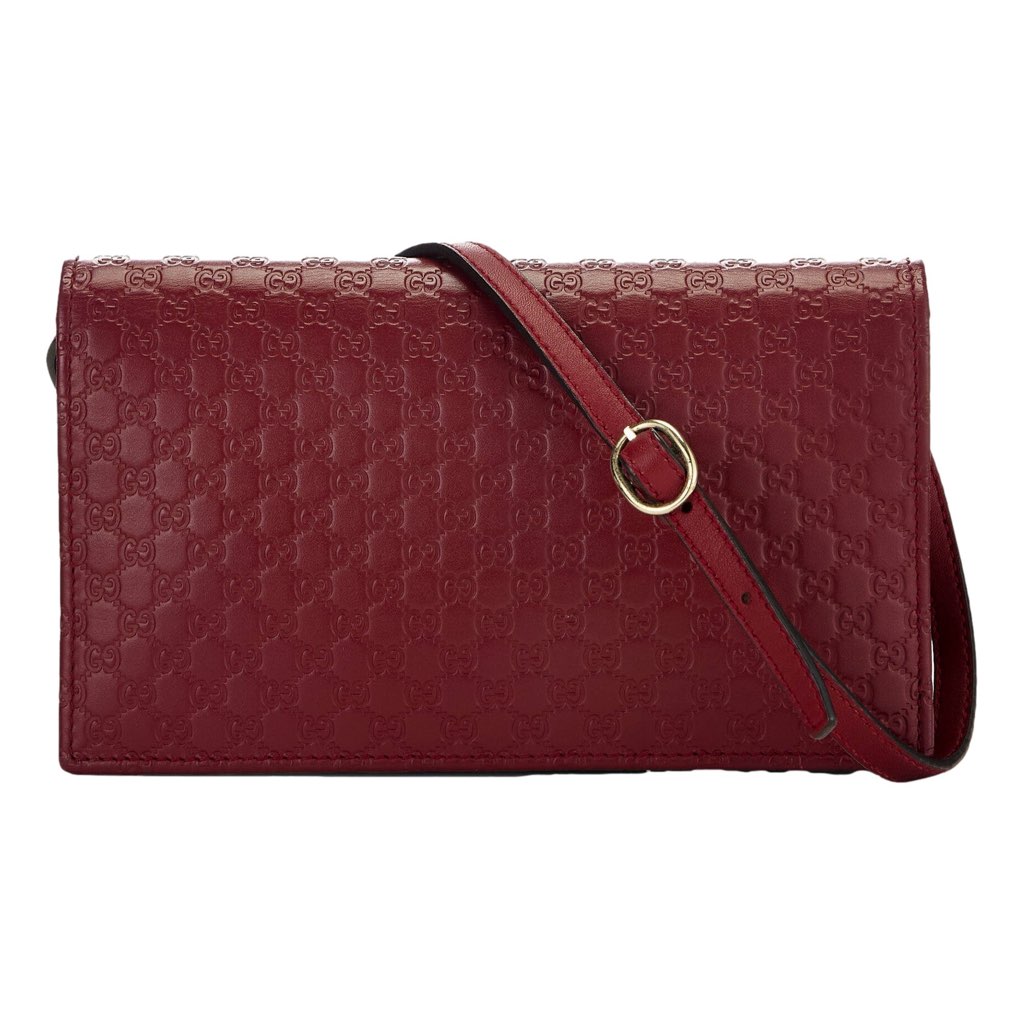 Gucci Gucci Microguccissma 'GG' Burgundy Red Womens Wallet Crossbody Handbag - Image 6