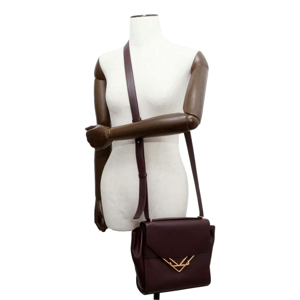 Bottega Veneta Bottega Veneta The Clip Womens Shoulder and Crossbody Bag Grape Purple Calfskin Leather - Image 6