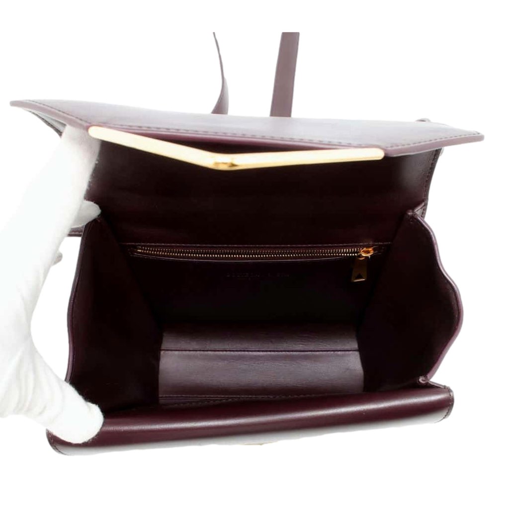 Bottega Veneta Bottega Veneta The Clip Womens Shoulder and Crossbody Bag Grape Purple Calfskin Leather - Side view