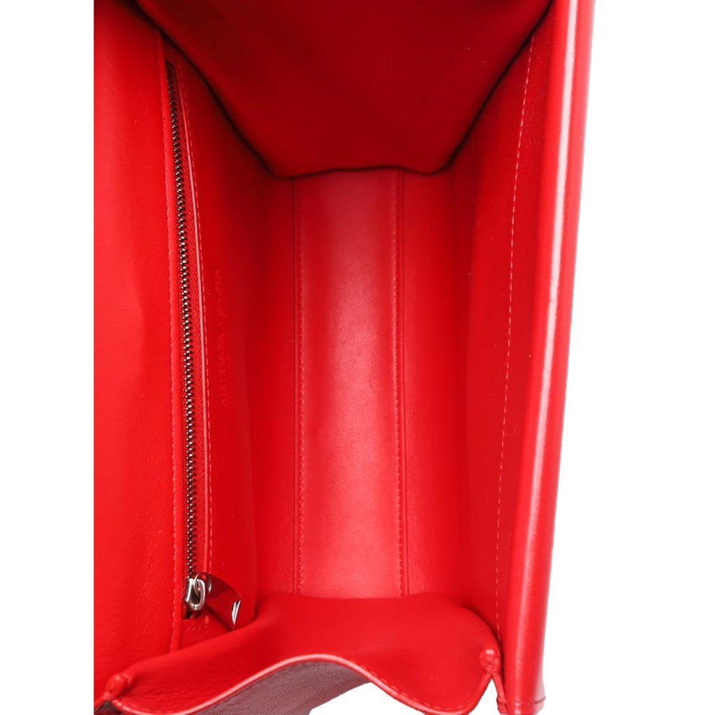 Bottega Veneta Bottega Veneta The Clip Womens Shoulder and Crossbody Bag Chili Red Calfskin Leather - Detail 2