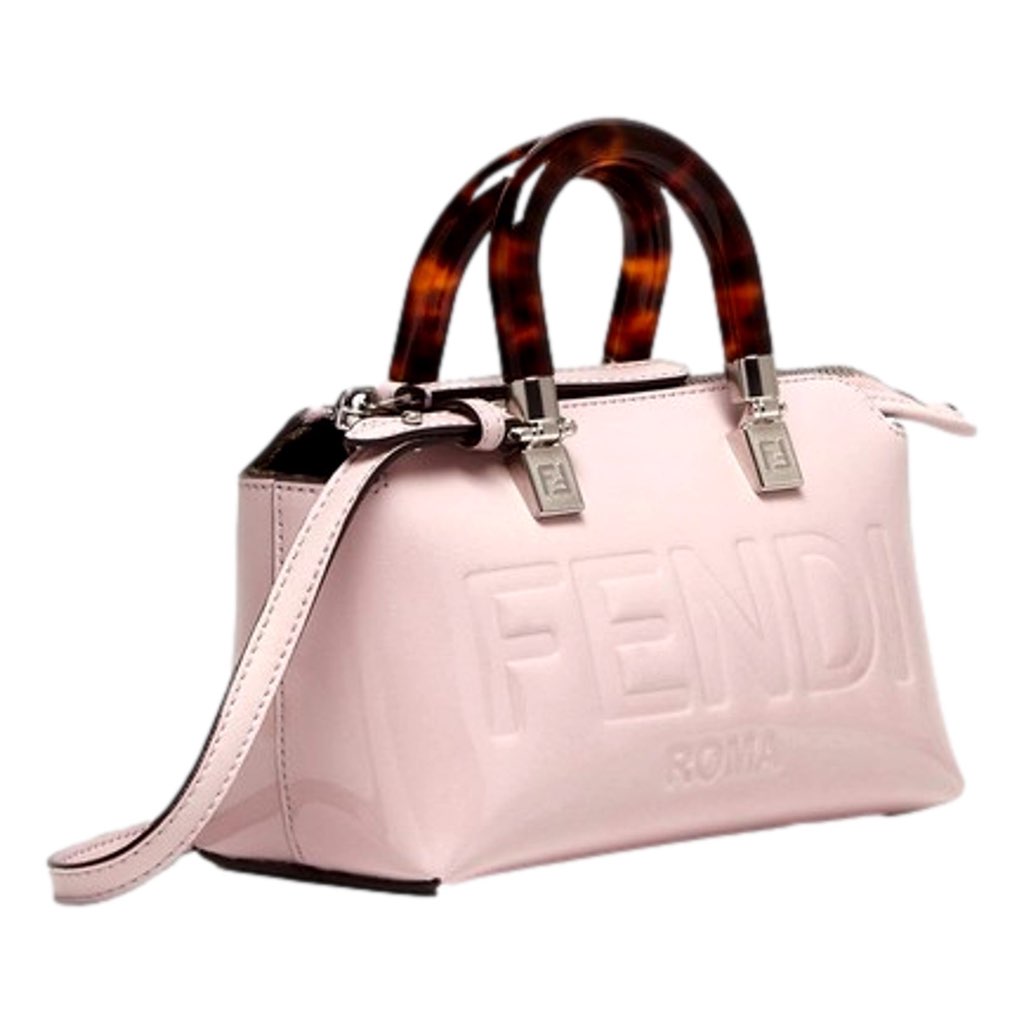 Fendi Fendi By The Way Mini Bag Boston Small Bag in Light Pink Patent Leather