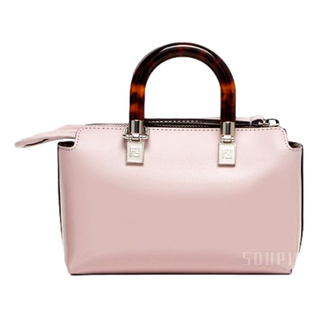 Fendi Fendi By The Way Mini Bag Boston Small Bag in Light Pink Patent Leather - Image 6