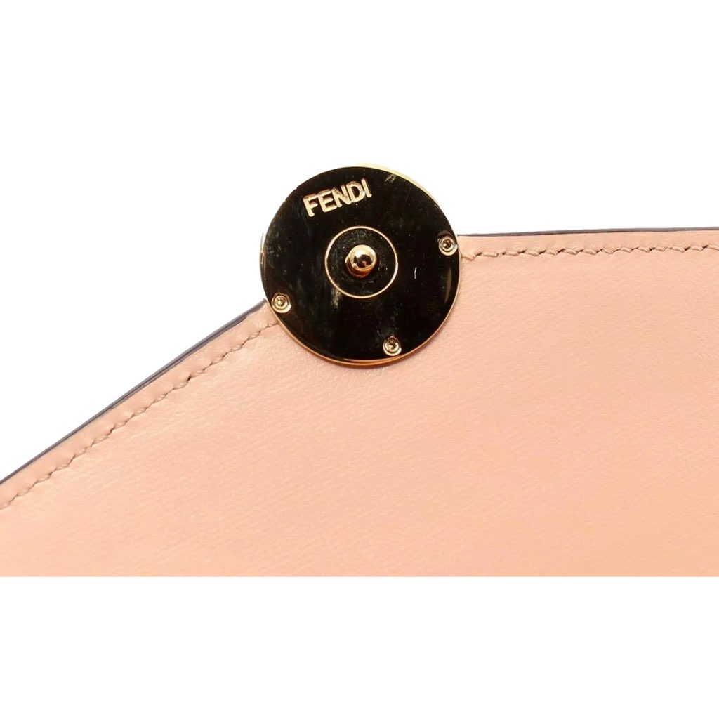 Fendi Fendi F Is Fendi Leather Long Envelope Womens Wallet Light Rose Beige Pink - Detail 2