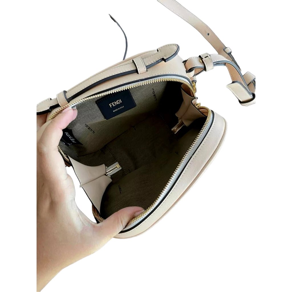 Fendi Fendi ¬ëO¬íLock Mini¬í Fendi Logo Light Rose Pink Shoulder and Crossbody Bag - 4