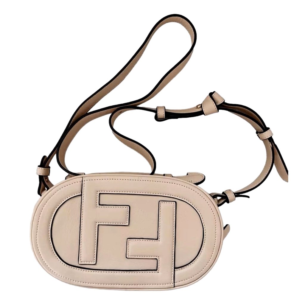 Fendi Fendi ¬ëO¬íLock Mini¬í Fendi Logo Light Rose Pink Shoulder and Crossbody Bag - Detail 1