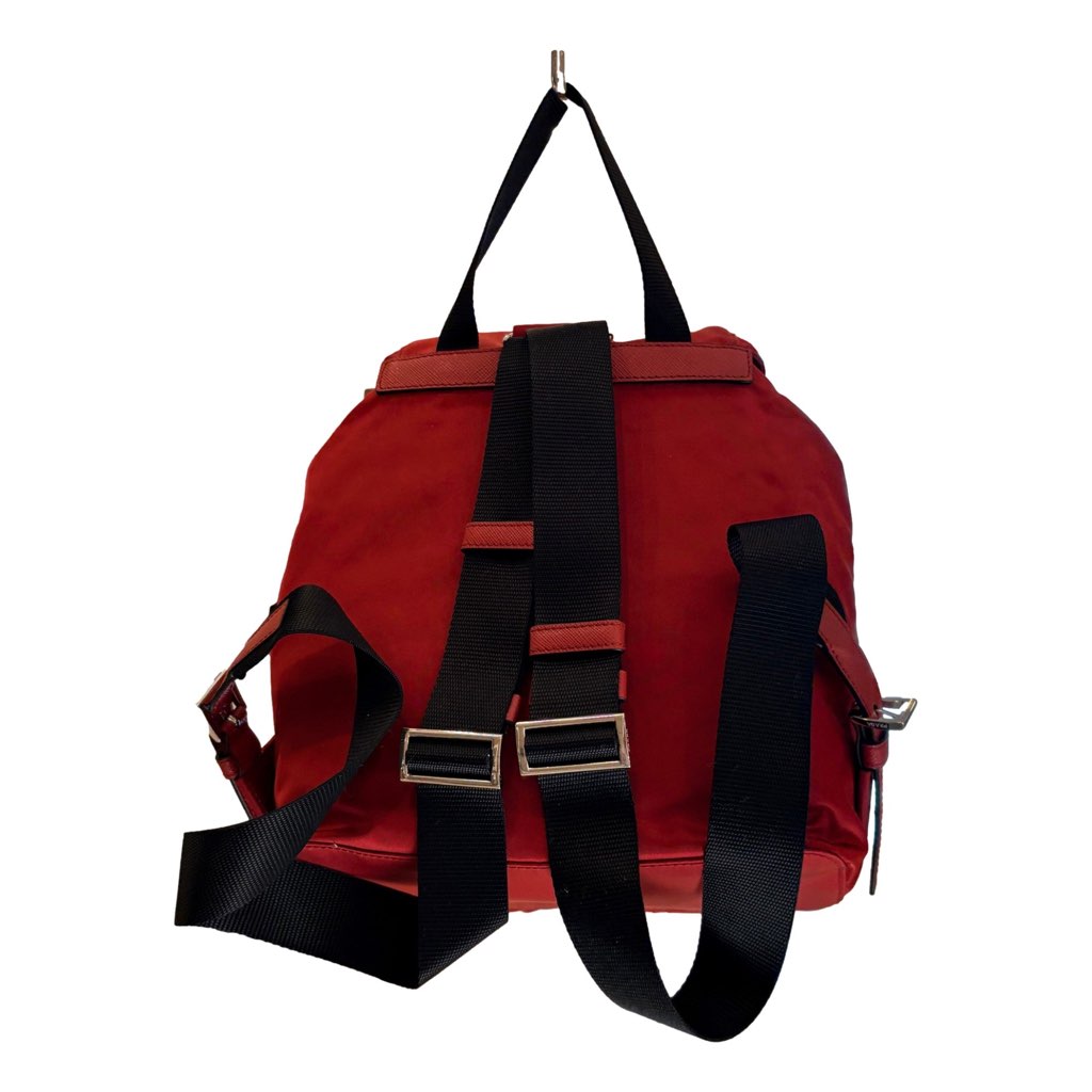 Prada Prada Re-Edition Re-Nylon Drawstring Backpack Fuoco Burgundy Red Medium Womens - Detail 2