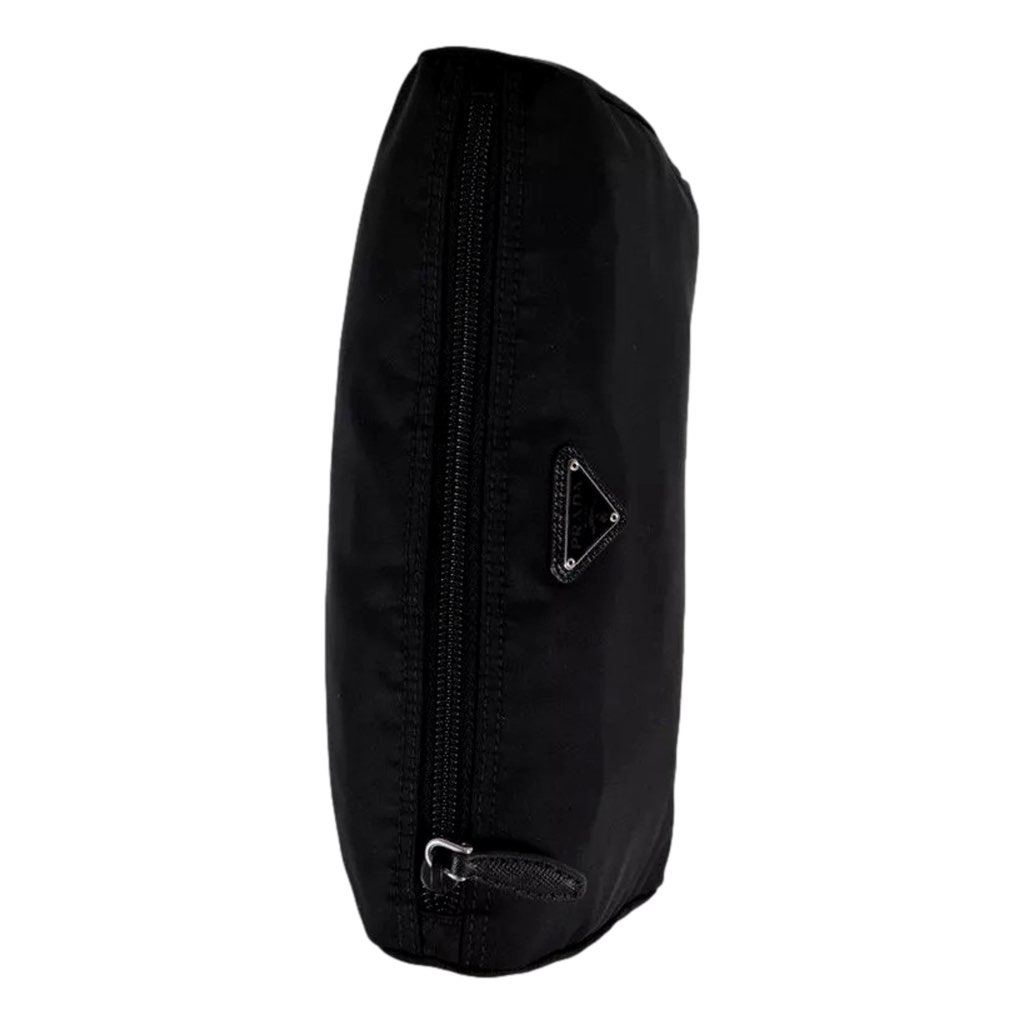Prada Prada Re-Nylon Necessaire Tessuto Nylon Nero Black Large Pouch Clutch Bag - 4