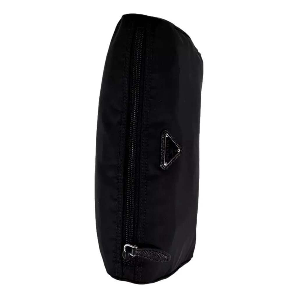 Prada Re-Nylon Necessaire Tessuto Nylon Nero Black Large Pouch Clutch Bag Black Never worn, with tag - Model View