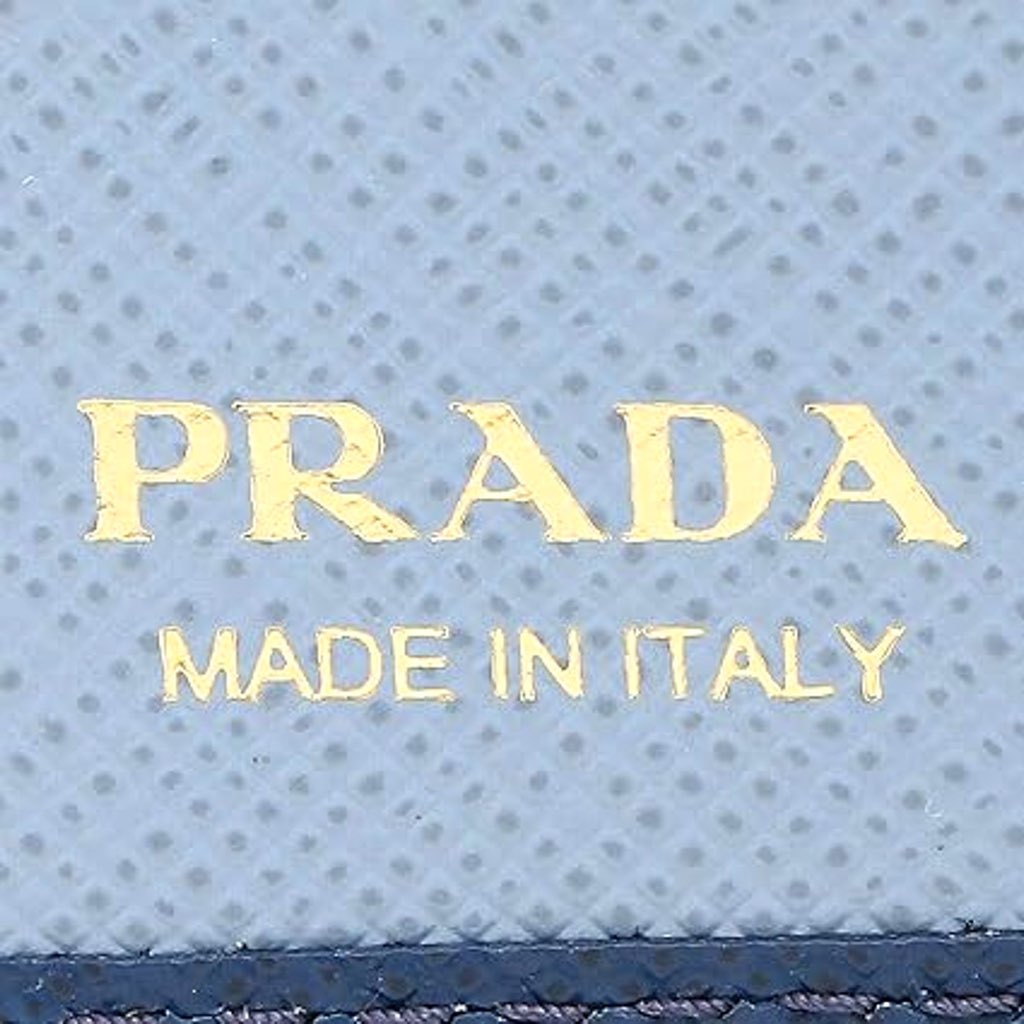 Prada Prada Womens Saffiano Multi-Color Folding Wallet Bluette Blue and Astrale - Detail 2