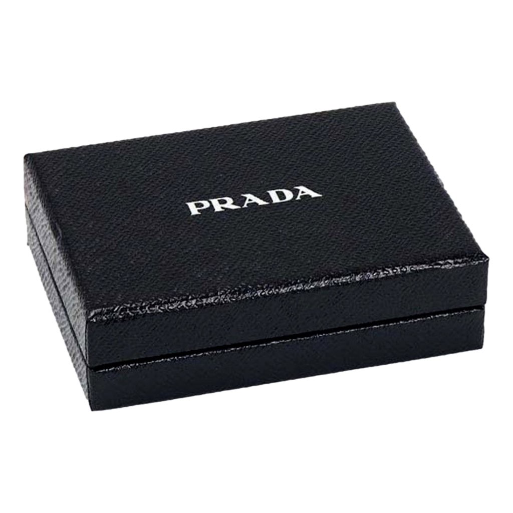 Prada Prada Womens Zippy Coin Purse Wallet Saffiano Leather Bluette Blue Gold Logo - Side view