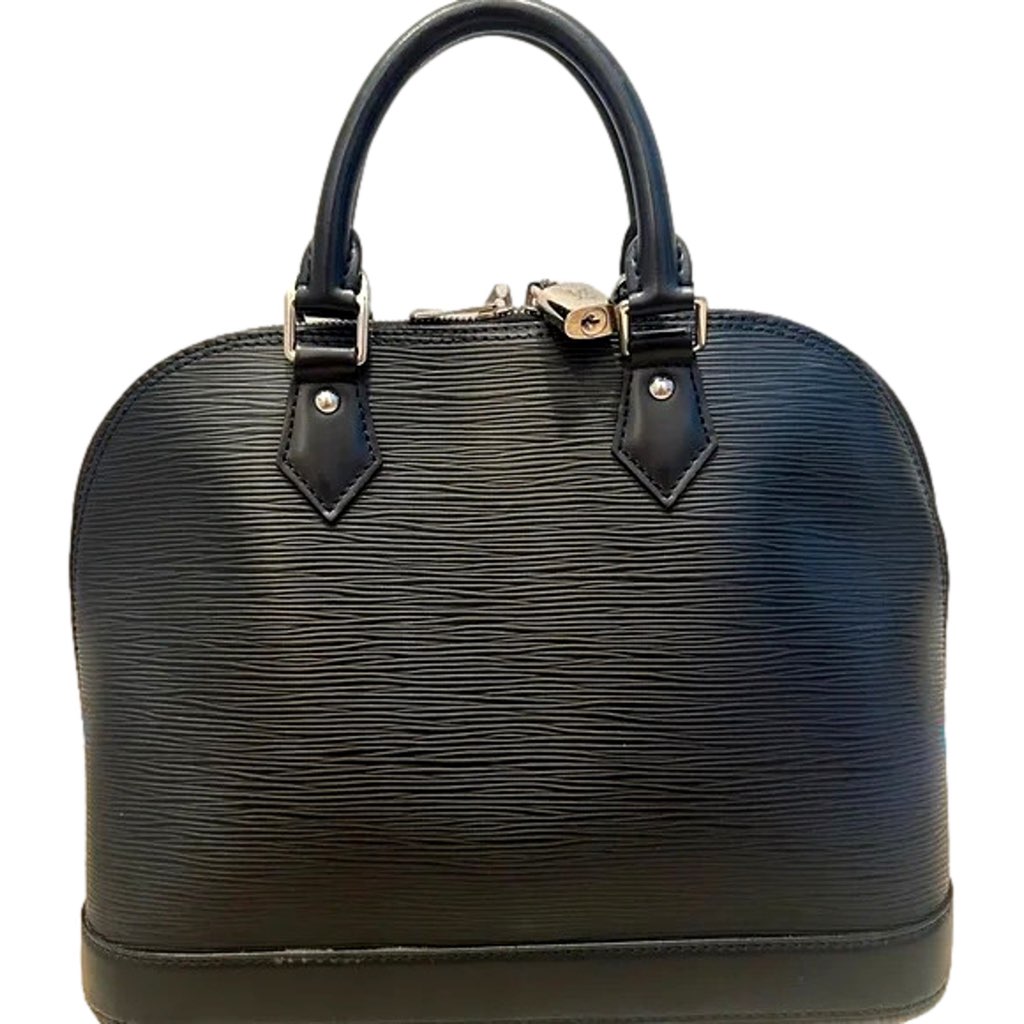 Louis Vuitton Louis Vuitton Alma Womens Handbag Black Epi Leather MM - Back view