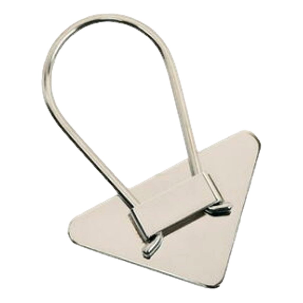 Prada Prada Enameled Metal Key Ring Red and Gold Triangle Logo Purse Charm - Side view