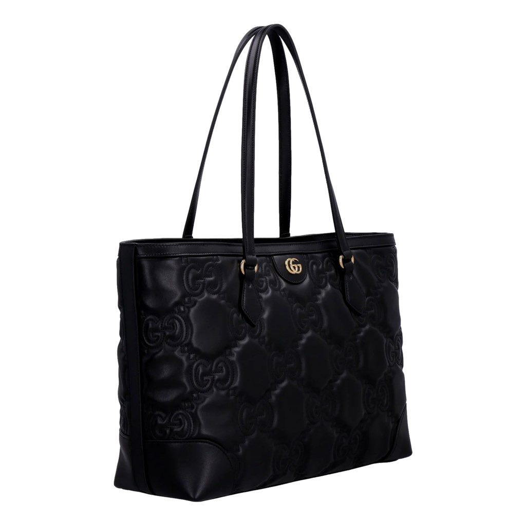 Gucci Gucci Ophidia Jumbo GG Matellase Medium Black Leather Tote - Image 6