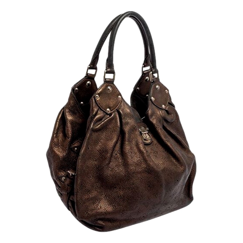 Louis Vuitton Louis Vuitton Mahina Hobo Handbag XL Leather Bronze - Back view