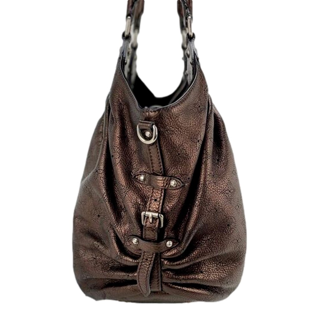 Louis Vuitton Louis Vuitton Mahina Hobo Handbag XL Leather Bronze - Side view