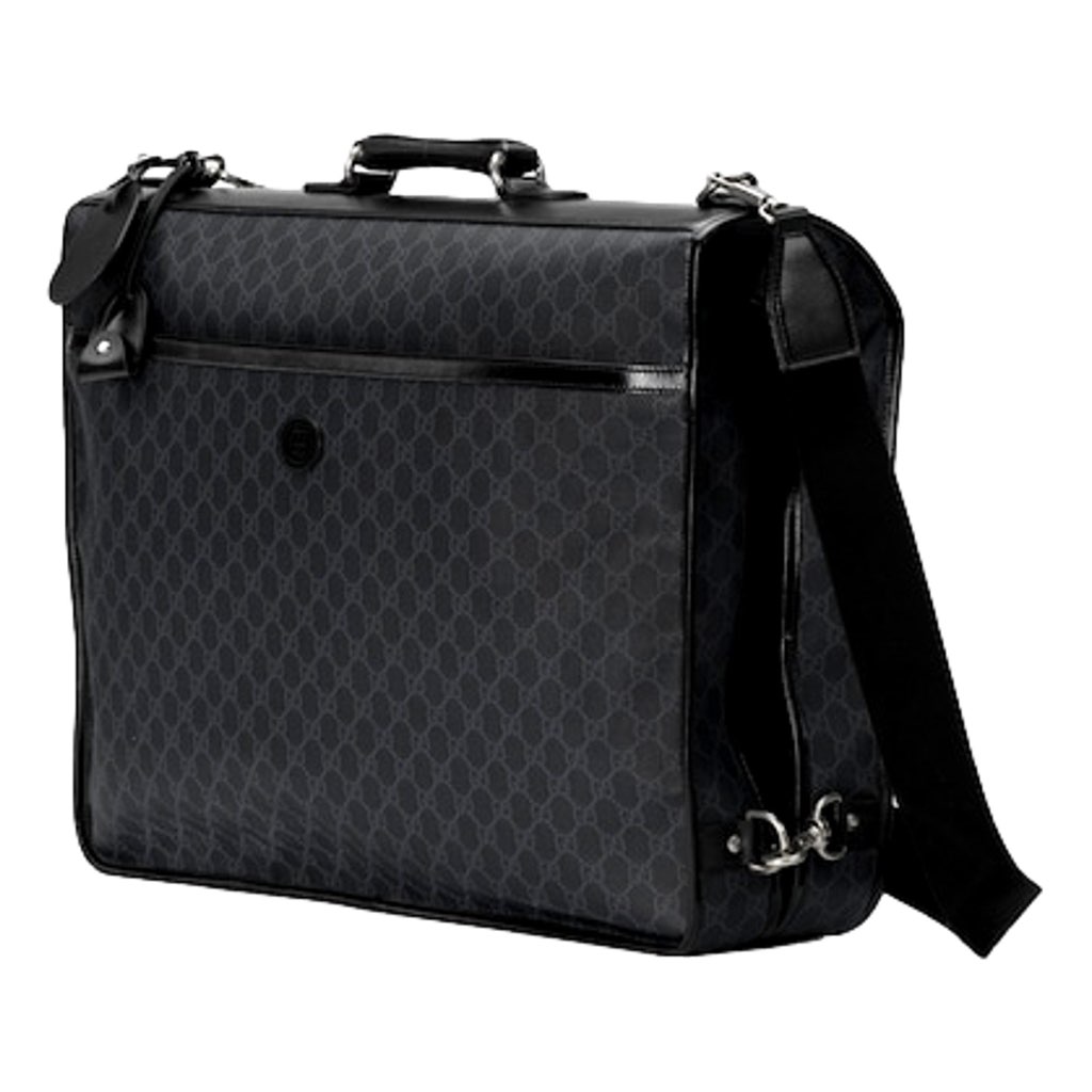 Gucci Gucci Supreme Interlocking GG Supreme Black Garment Bag Holdall - Back view