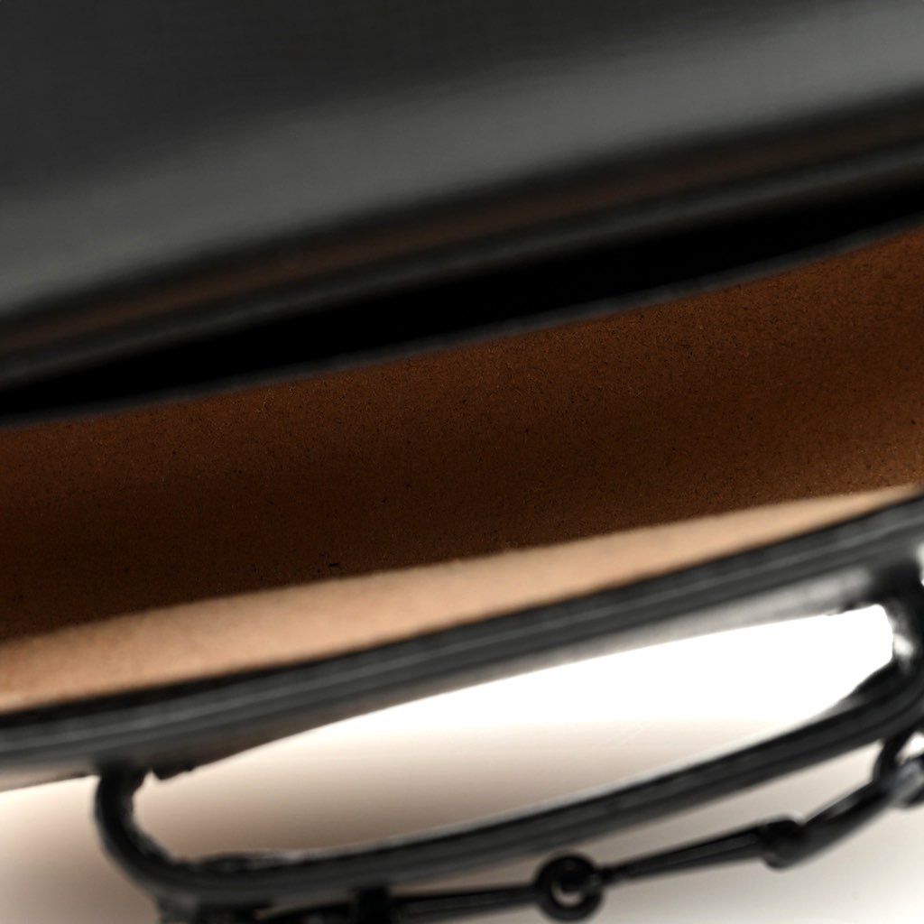 Gucci Gucci Azalea Calfskin Web Monochrome Horsebit 1955 Mini Handbag Black - 4