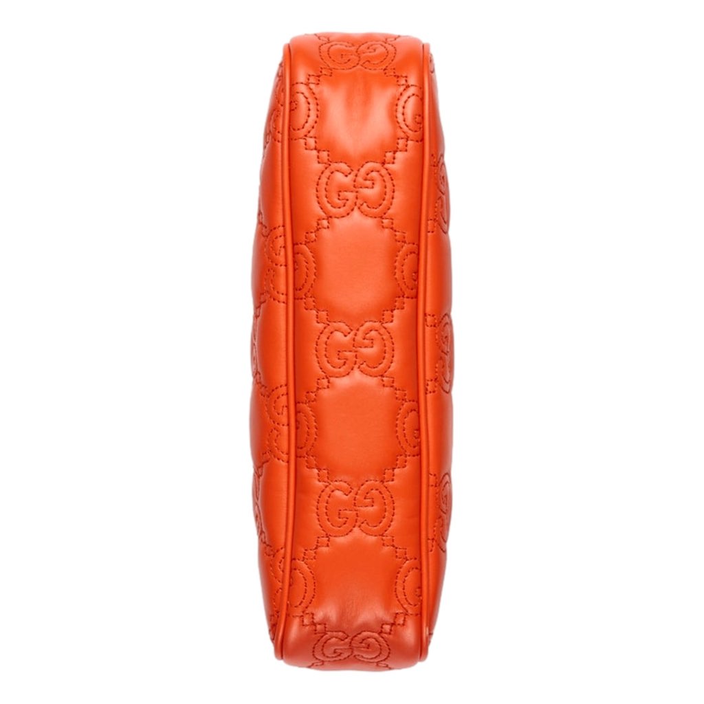 Gucci Gucci GG Quilted Matelass√© Leather Mini Shoulder Bag In Orange - Image 10