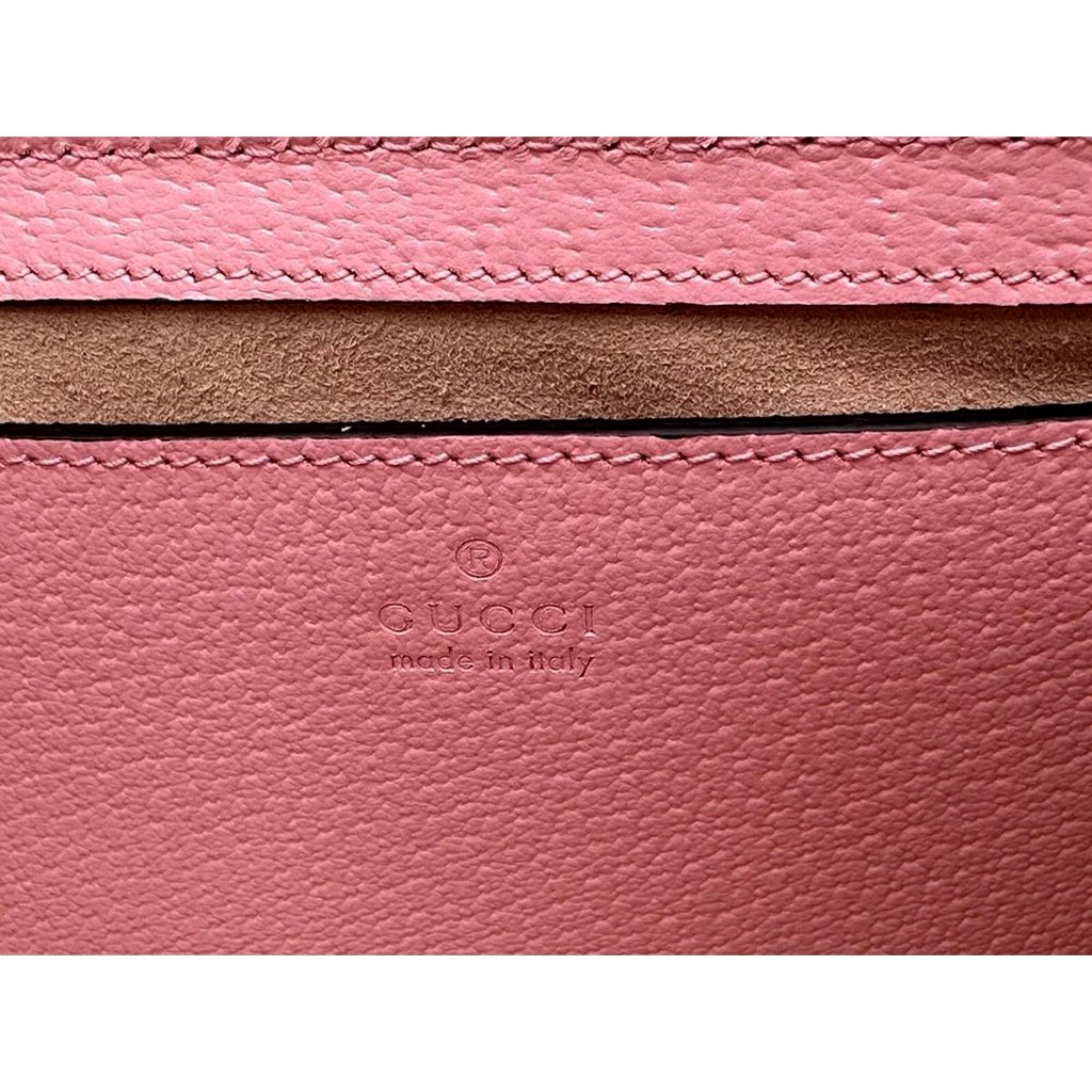 Gucci Gucci Pink GG Supreme Leather Padlock Chain Small Handbag Pink - Image 16