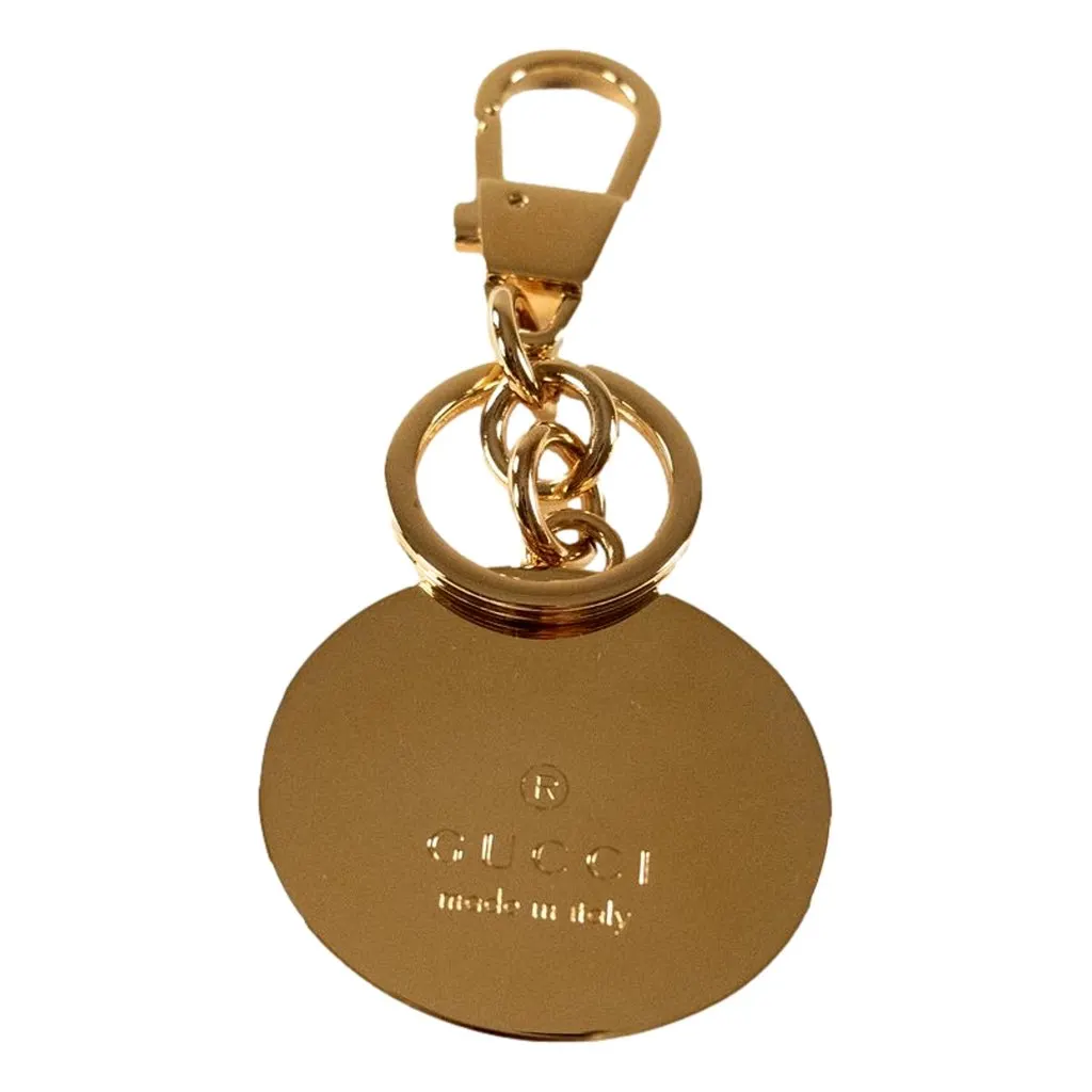 Gucci Interlocking G Keychain Brass Enamel Multicolor Bag Charm Gold Never worn, with tag - Inside View