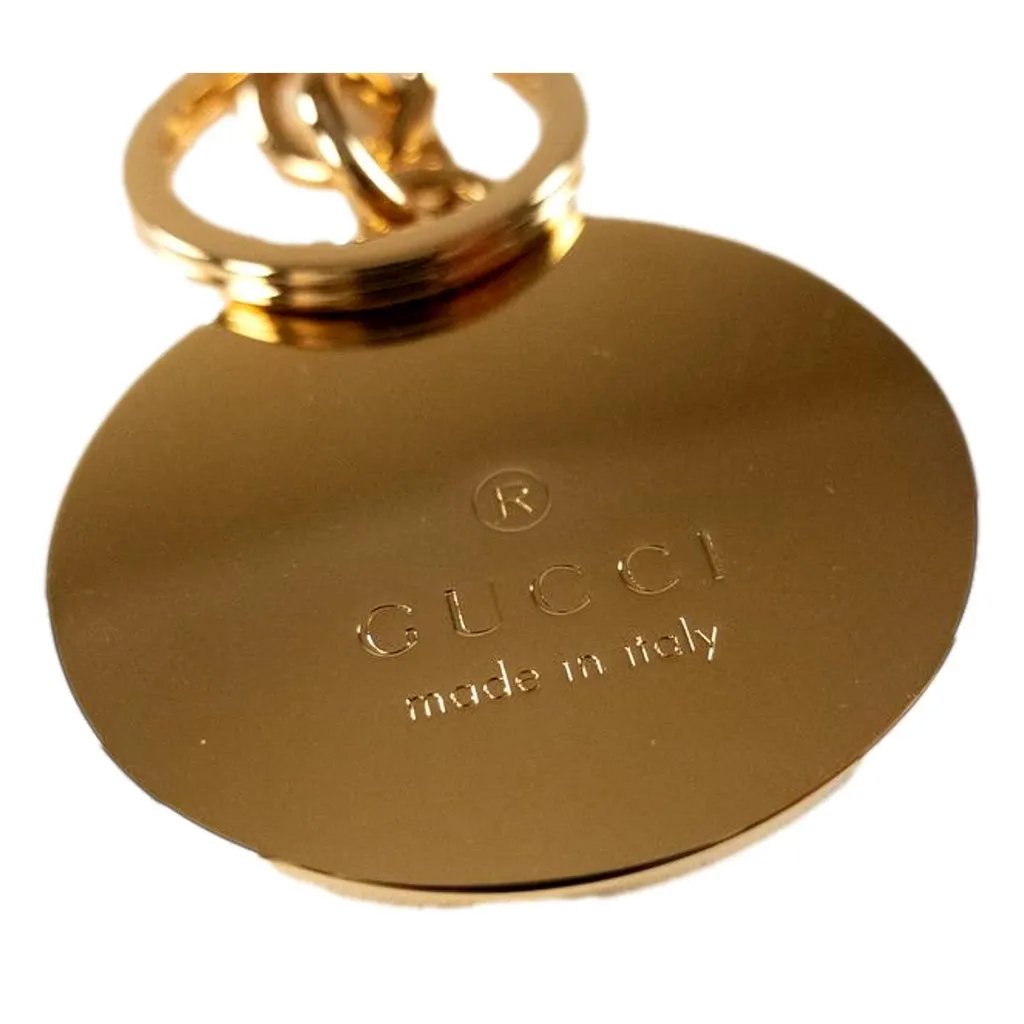 Gucci Interlocking G Keychain Brass Enamel Multicolor Bag Charm Gold Never worn, with tag - Box View