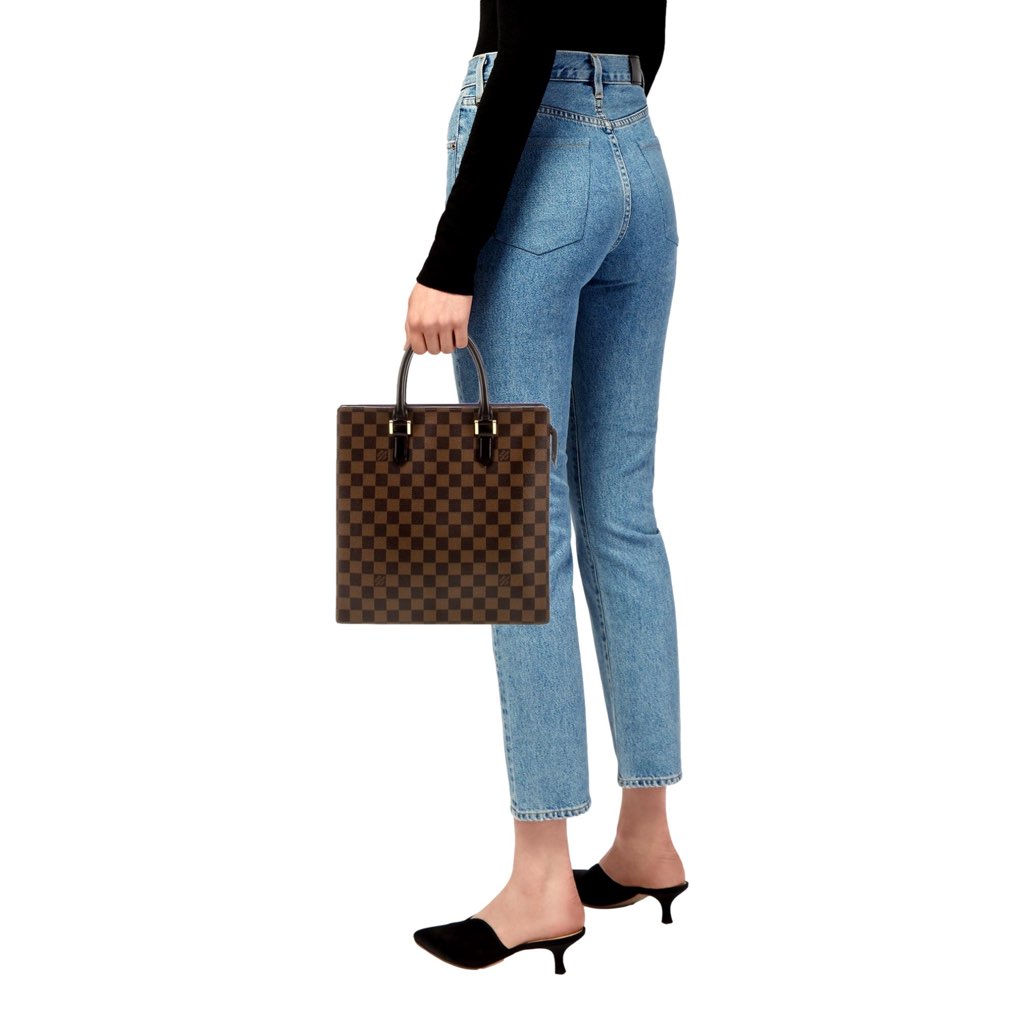 Louis Vuitton Louis Vuitton Damier Ebene Sac Plat Tote Vintage 1997 - Side view