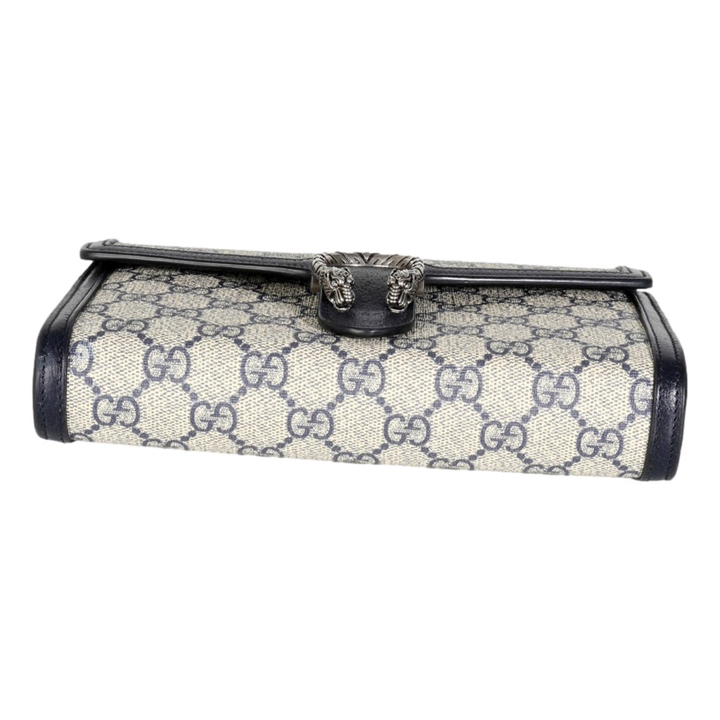 Gucci Gucci Navy GG Supreme Canvas Mini Dionysus Chain Wallet - Detail 2