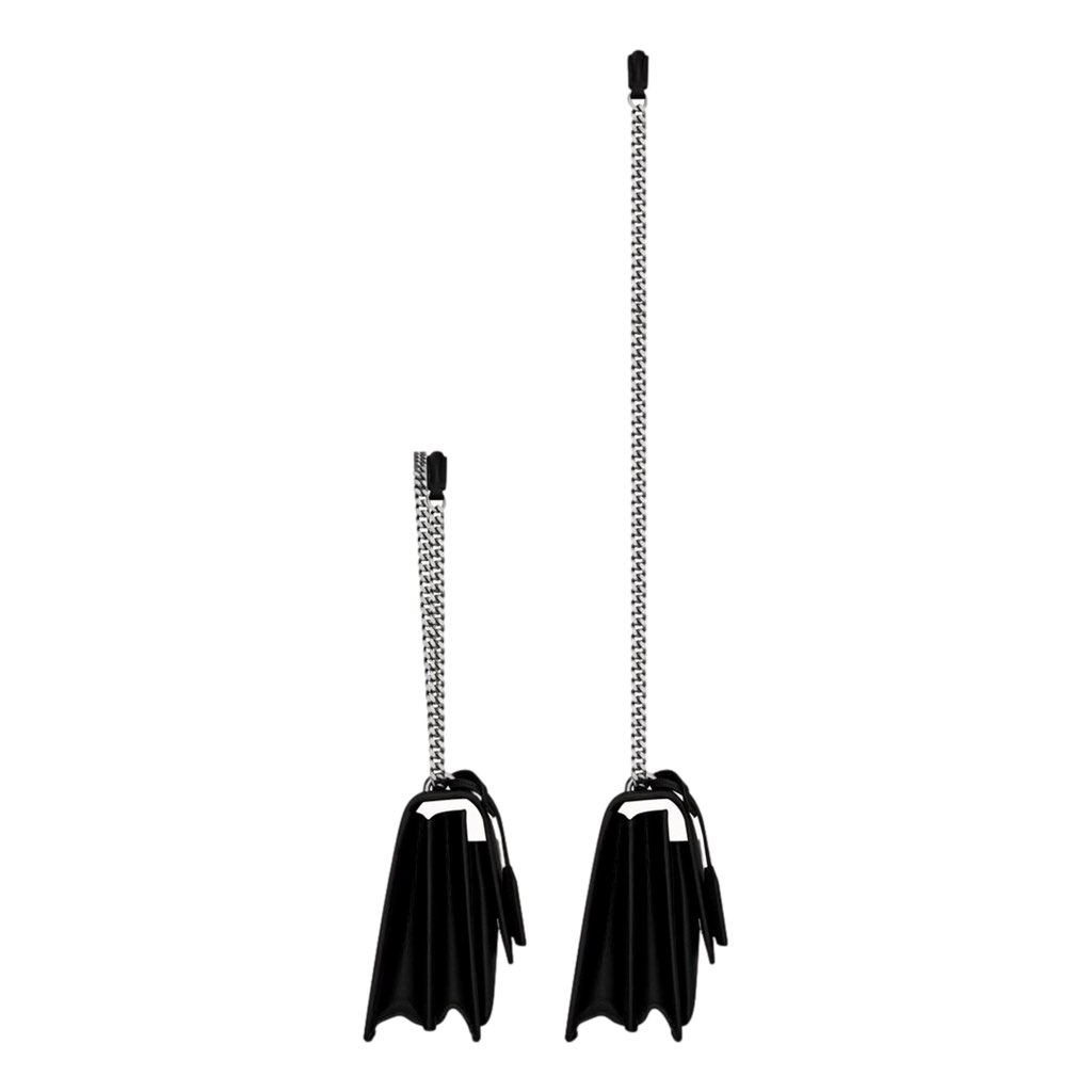 Saint Laurent Saint Laurent Sunset Black Smooth Leather Chain Strap Handbag Crossbody - Image 6