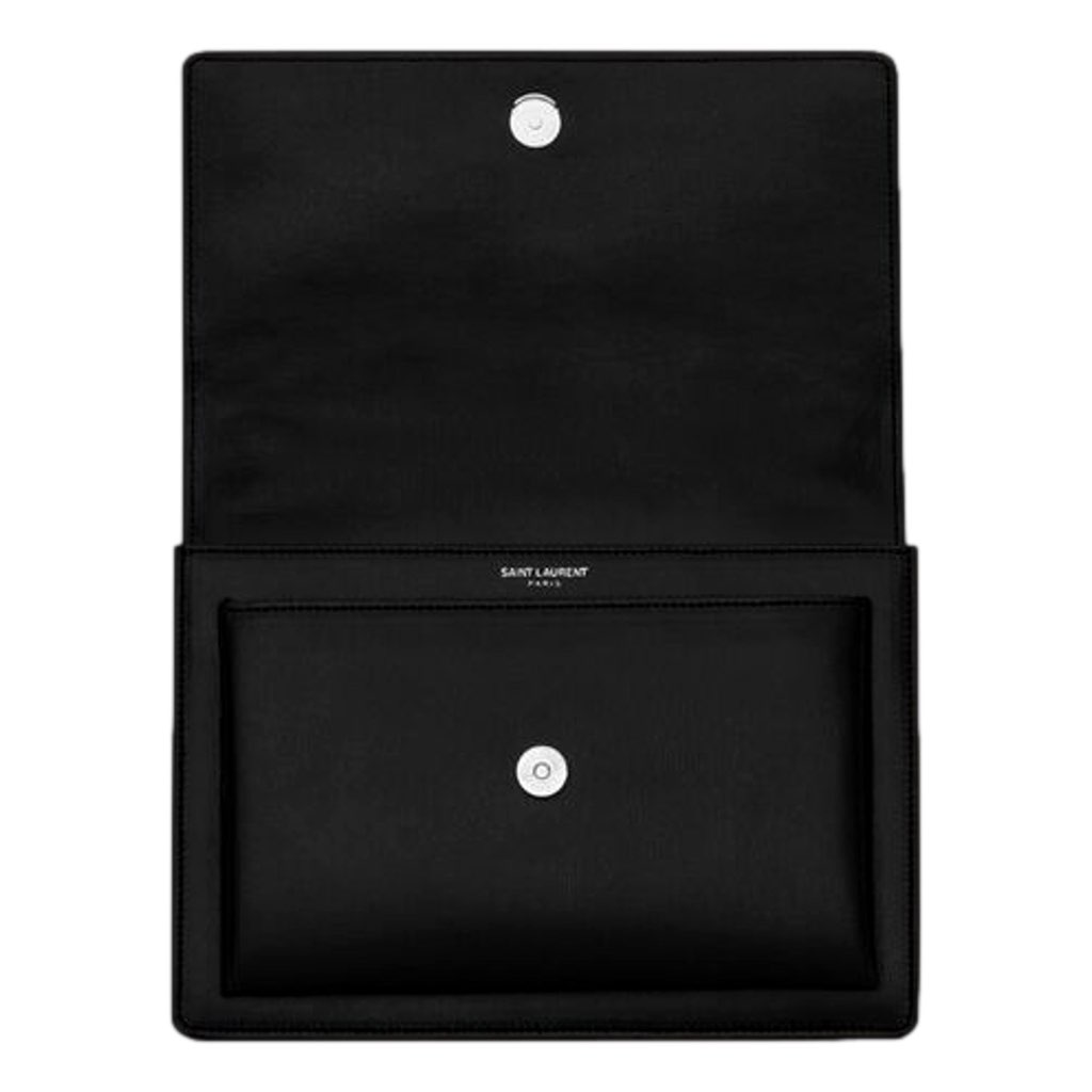 Saint Laurent Saint Laurent Sunset Black Smooth Leather Chain Strap Handbag Crossbody - Side view