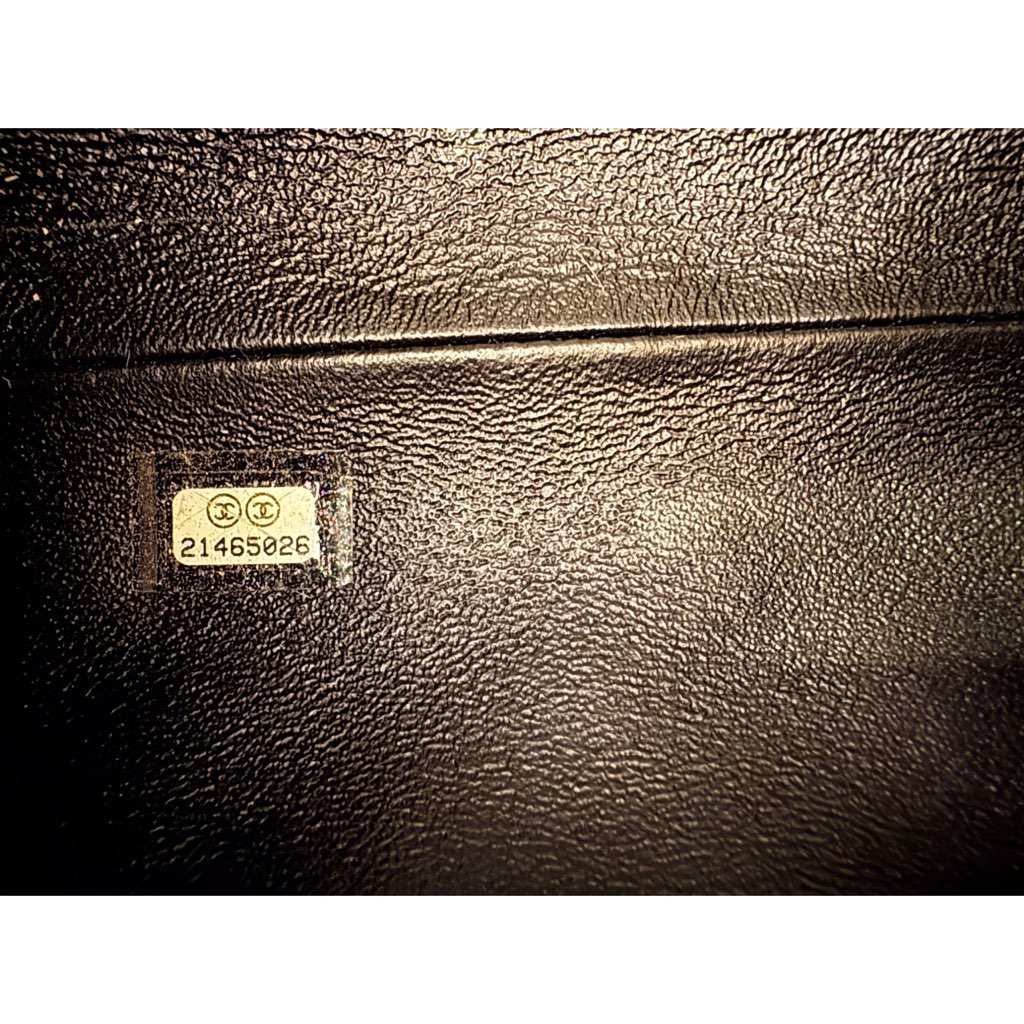 Chanel Chanel Caviar Black Leather CC Frame Medium Clutch Handbag - Image 11