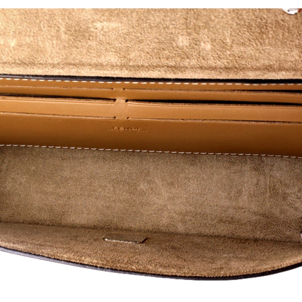 Fendi Fendi Baguette Soft Trunk Phone Case Bag Zucca Canvas and Leather - Side view