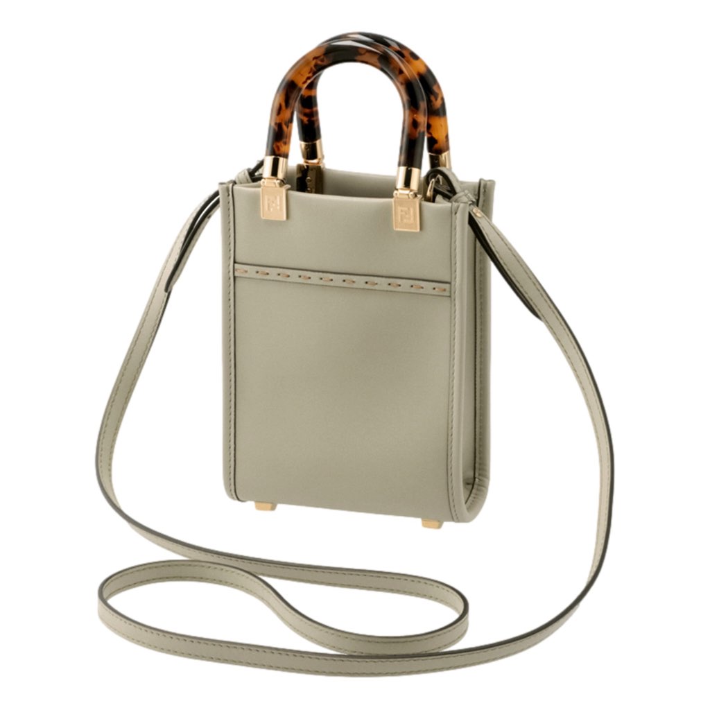 Fendi Fendi Sunshine Shopper Small Handbag Crossbody Bag in Green Tea - Image 6