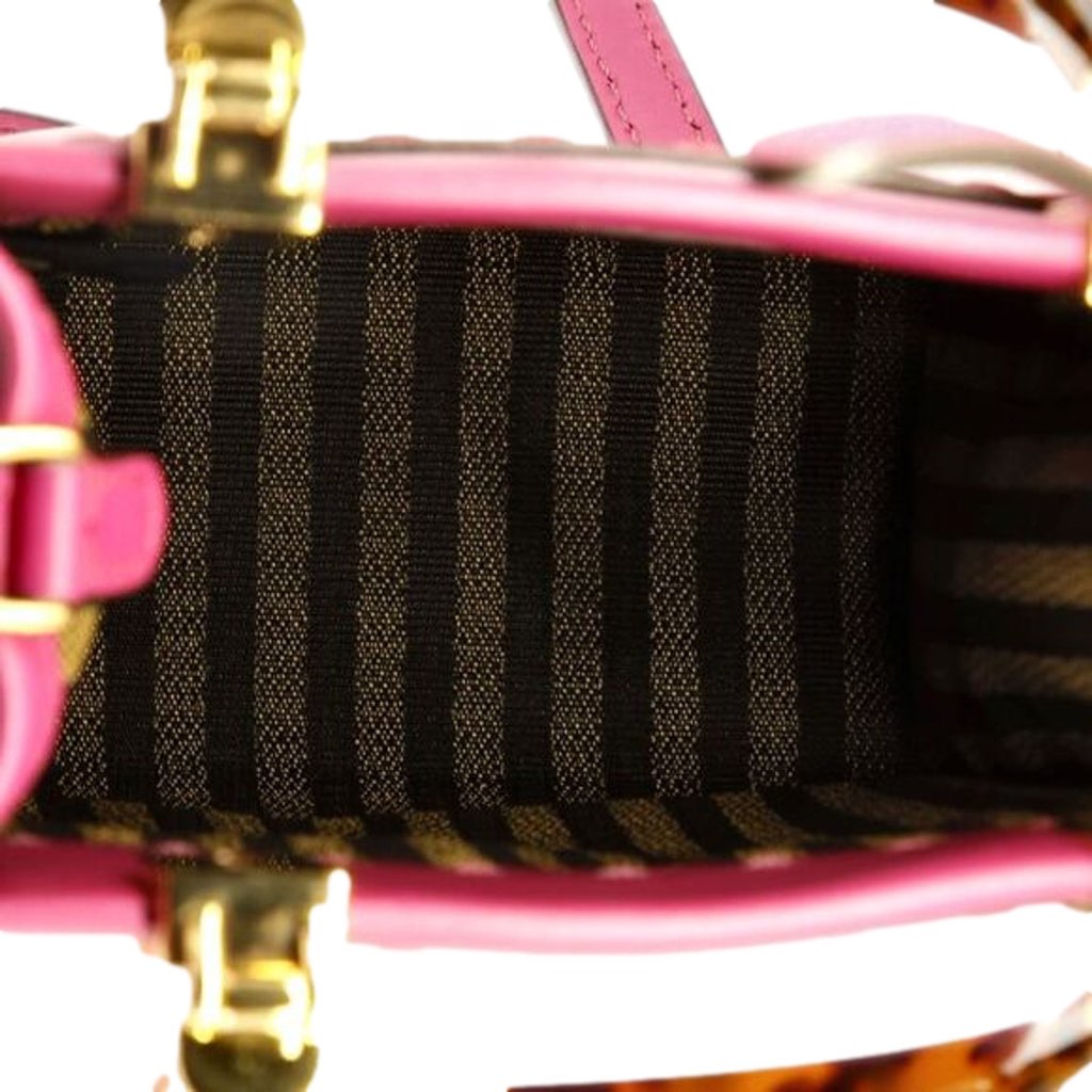 Fendi Fendi Sunshine Shopper Fuchsia Pink Small Handbag Crossbody Bag - Detail 1