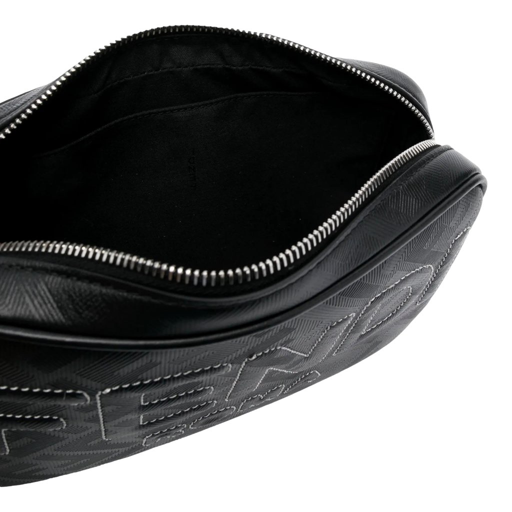 Fendi Fendi Roma Black Shadow Leather Canvas  Camera Crossbody Bag - 4