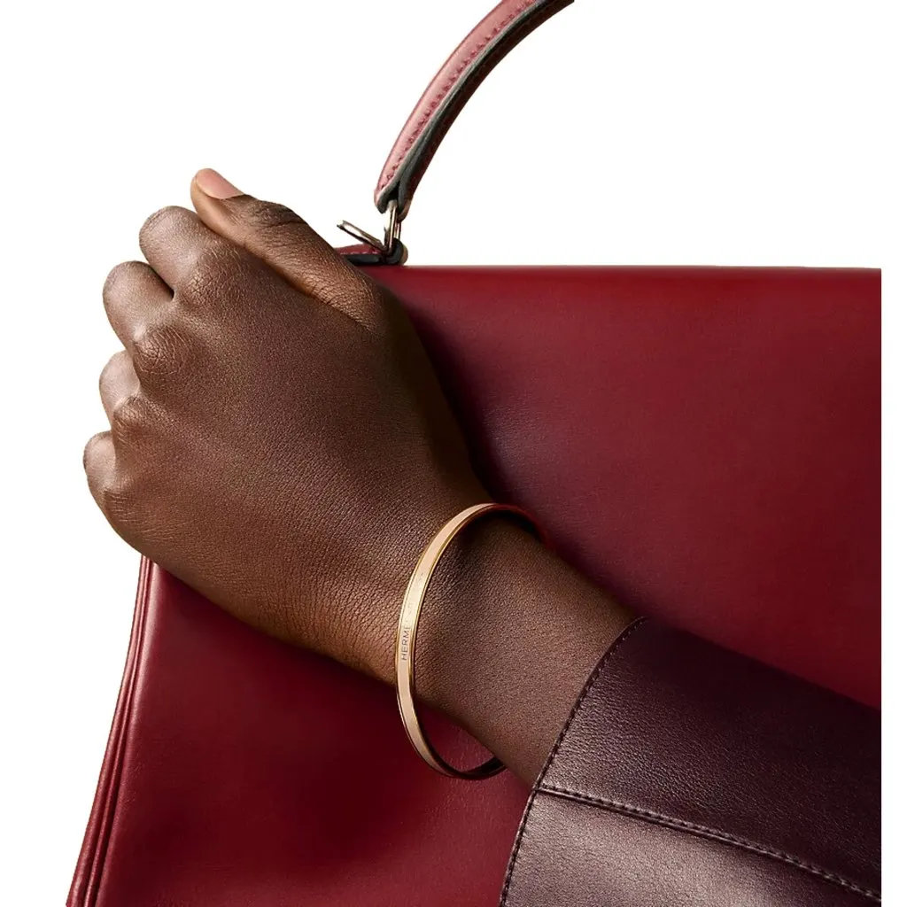Hermès Herm√®s Beige and Gold Uni Bangle Beige Very good - Back View