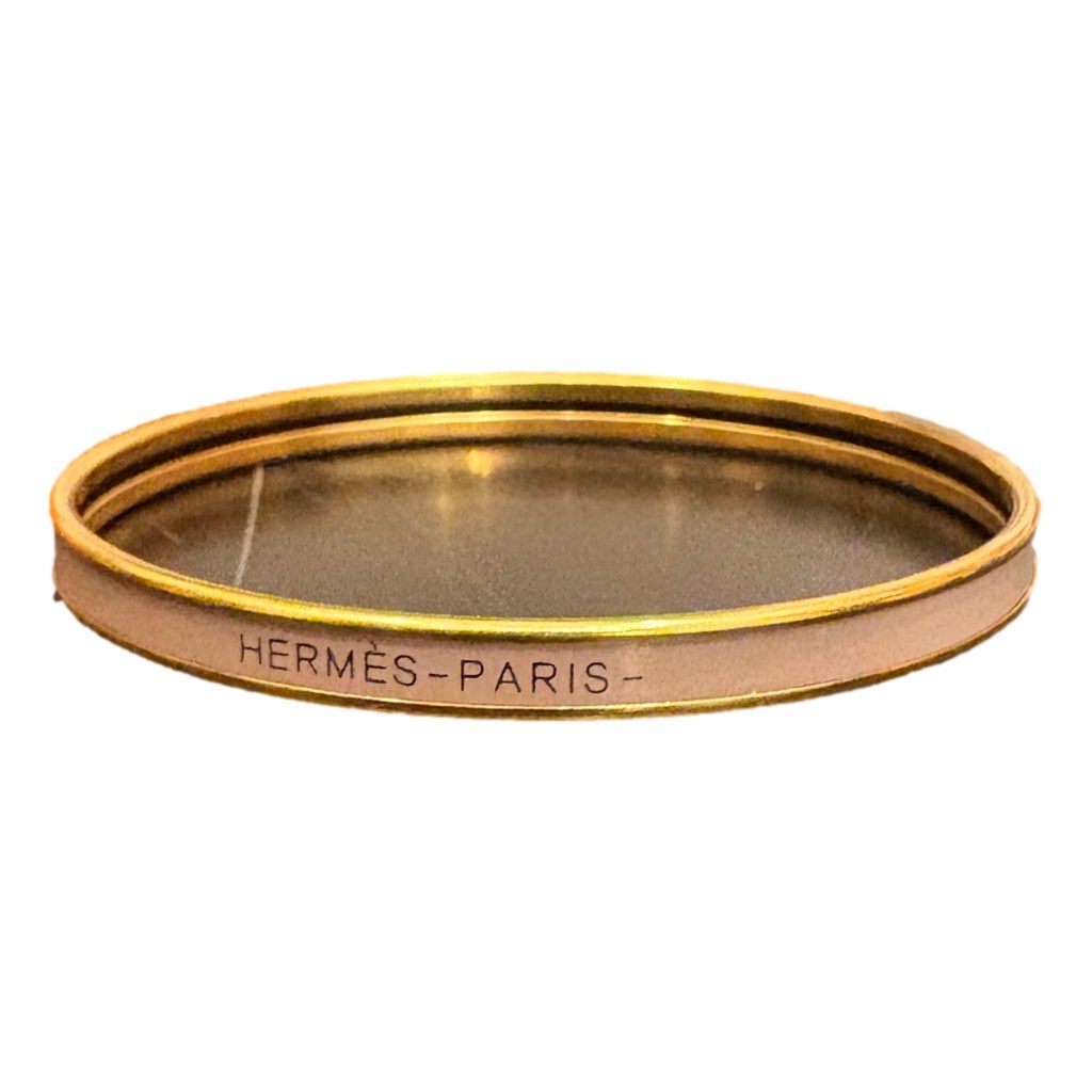 Hermès Herm√®s Beige and Gold Uni Bangle - Side view