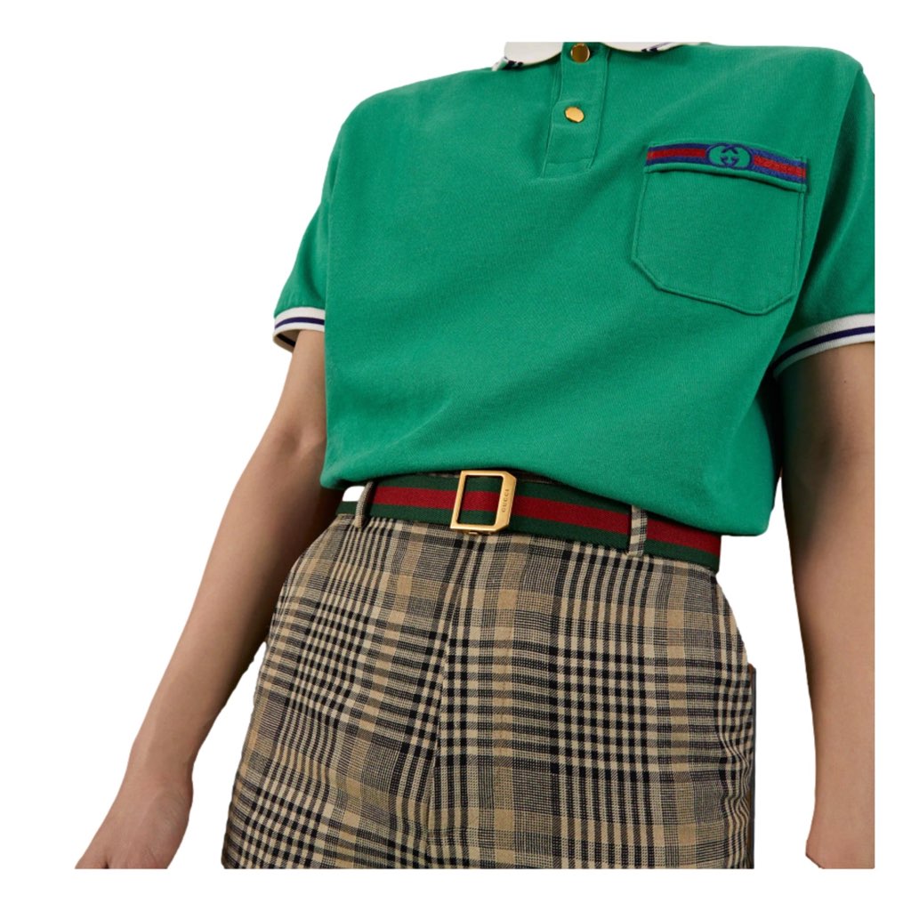 Gucci Gucci Web Stripe Red and Green Canvas Belt Size 90/36 - 4