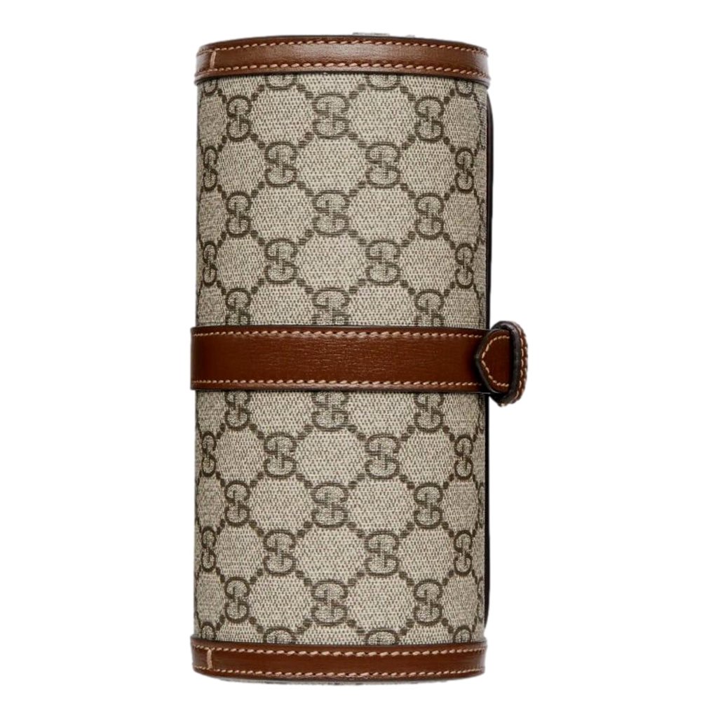 Gucci Gucci GG Supreme Canvas Leather Beige Brown Watch Case - Image 10