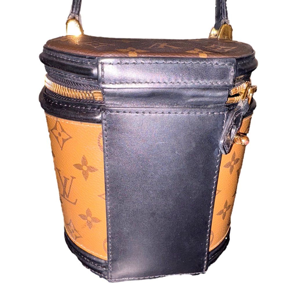 Louis Vuitton Louis Vuitton Cannes Reverse Monogram Black and Brown Bucket Bag - Detail 1
