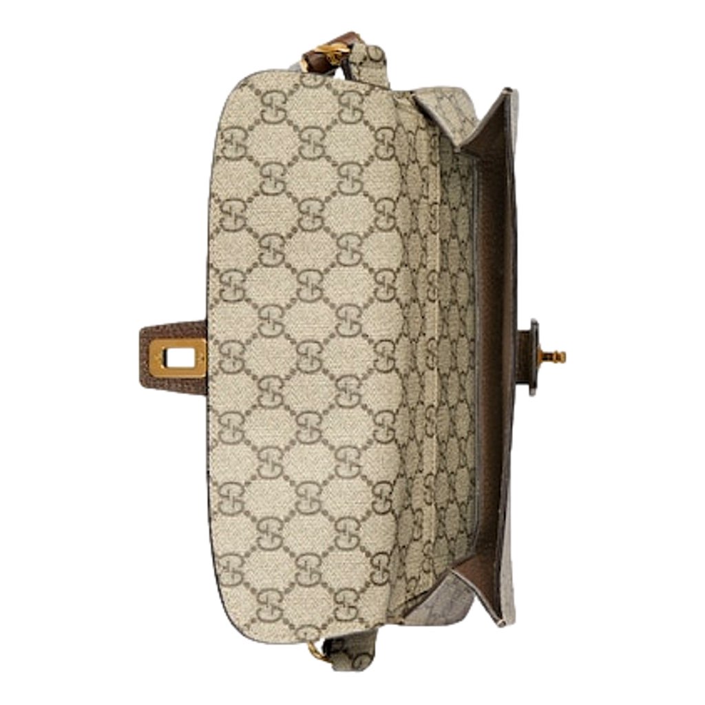 Gucci Gucci GG Supreme Blondie Canvas Belt Bag Brown Beige Size 70 - Detail 1