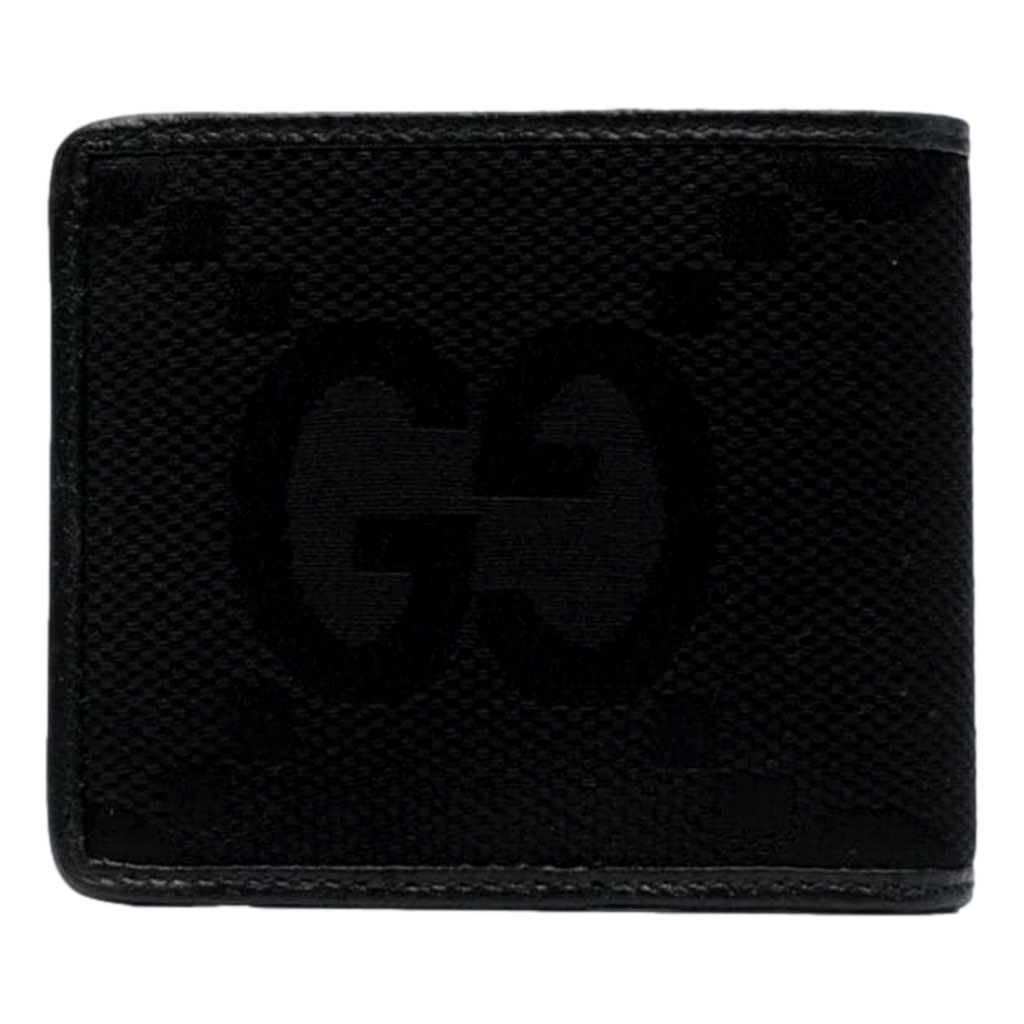 Gucci Gucci Jumbo GG Canvas Leather Black Bifold Wallet - Image 6
