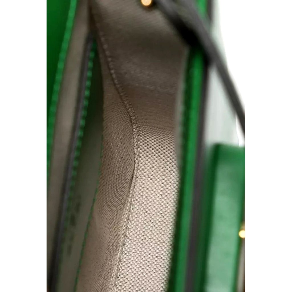 Gucci Gucci Bamboo Mini Handbag Top Handle Bag in Green Leather - Image 11