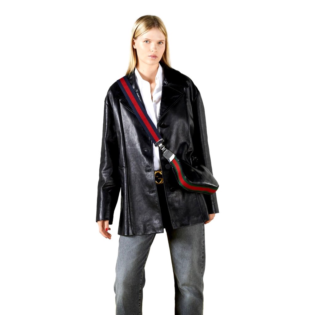 Gucci Gucci Attache Web Stripe Small Shoulder Bag Black Leather - Image 13