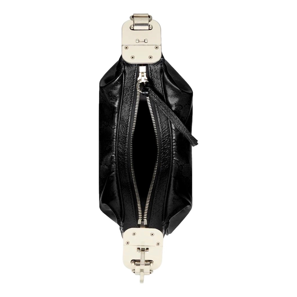 Gucci Gucci Attache Web Stripe Small Shoulder Bag Black Leather - Image 11