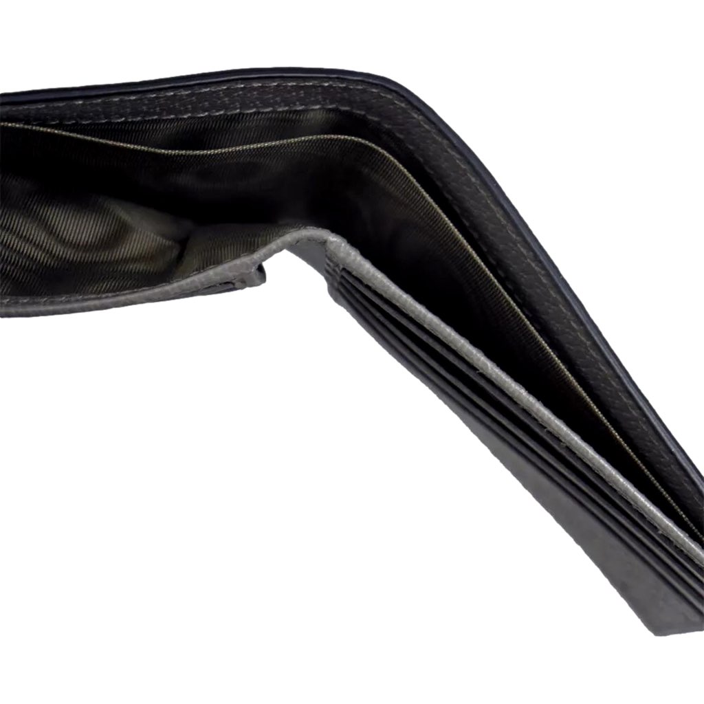 Gucci Gucci G Black and Grey Leather Bifold Wallet - 4